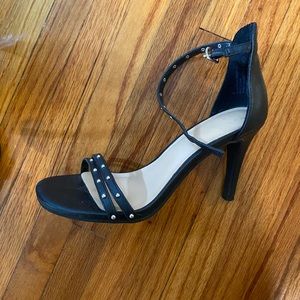 A New Day Black Heels with Silver Studs